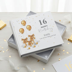Personalised 16th Birthday Photo Album Gift With Presents Personalised Photo Album ukgiftstoreonline