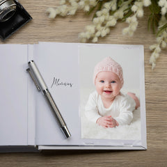 Personalised Cute Baby Girl Photo Album For 6x4 Photos and A Air Balloon Theme Baby Photo Album ukgiftstoreonline