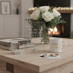 Personalised Engagement Gift Glass Plaque He Asked She Said Yes Personalised Crystal Glass ukgiftstoreonline