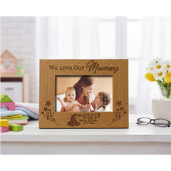 We Love Our Mummy Engraved Wooden Photo Frame Gift Mummy Photo Frame ukgiftstoreonline