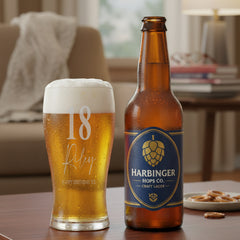 Engraved Personalised 18th Birthday Signature Pint Beer Glass Gift Boxed