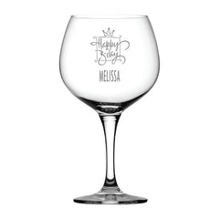 Personalised Engraved Birthday Gin Cocktail Glass with Present
