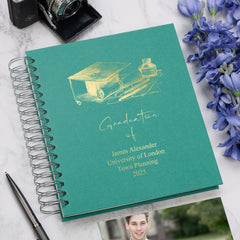 Personalised Graduation Keepsake Photo Album Memory Book With Sketch Design