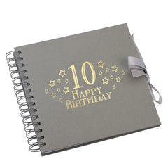 Wholesale Trade Pack of 10 - 10th Birthday Scrapbooks With Star Design