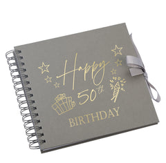 Wholesale Trade Pack of 10 - 50th Birthday Scrapbooks With Present Design