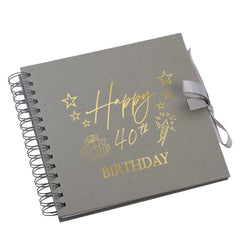 Wholesale Trade Pack of 10 - 40th Birthday Scrapbooks With Present Design