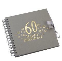 Wholesale Trade Pack of 10 - 60th Birthday Scrapbooks With Star Design