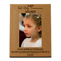 Personalised First Holy Communion Engraved Wooden Photo Picture Frame Portrait ukgiftstoreonline