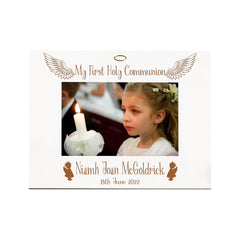 White Girls First Holy Communion Personalised Photo Frame Gift ukgiftstoreonline