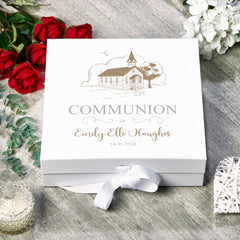 Personalised Communion Church Keepsake Memory Box Gift ukgiftstoreonline