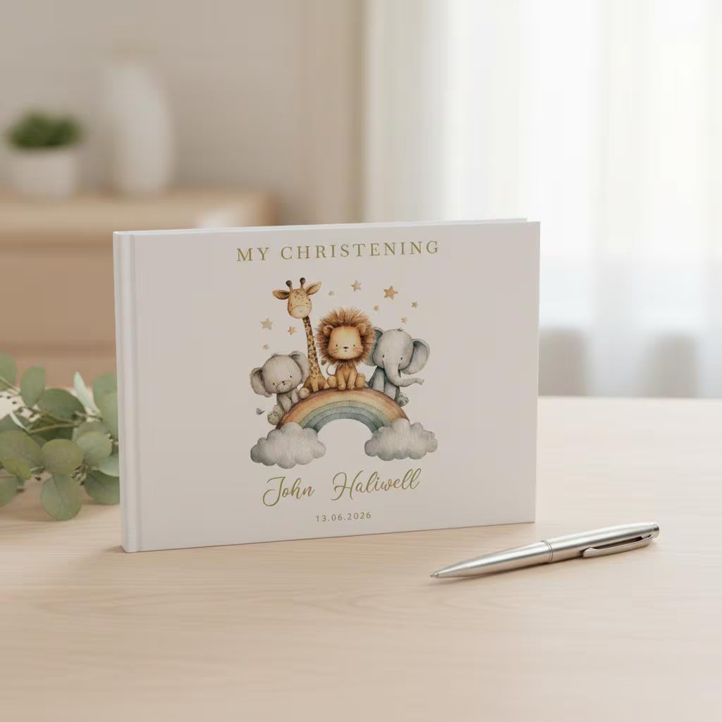 Personalised Christening-Baptism-Confirmation-First Holy Communion Guest Book ukgiftstoreonline