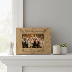 Boys First Holy Communion Personalised Engraved Wooden Photo Frame Gift ukgiftstoreonline