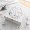 Personalised christening, Baptism or Communion gift Keepsake Memory Box Delicate Floral Design ukgiftstoreonline Medium Wood Box