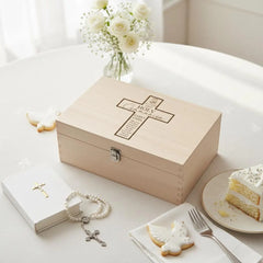 Personalised Wooden First Holy Communion Keepsake Memory Box Engraved ukgiftstoreonline