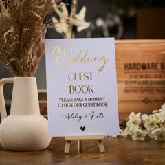 Personalised Table Décor Gold Wedding Guest Book Wedding Print Sign