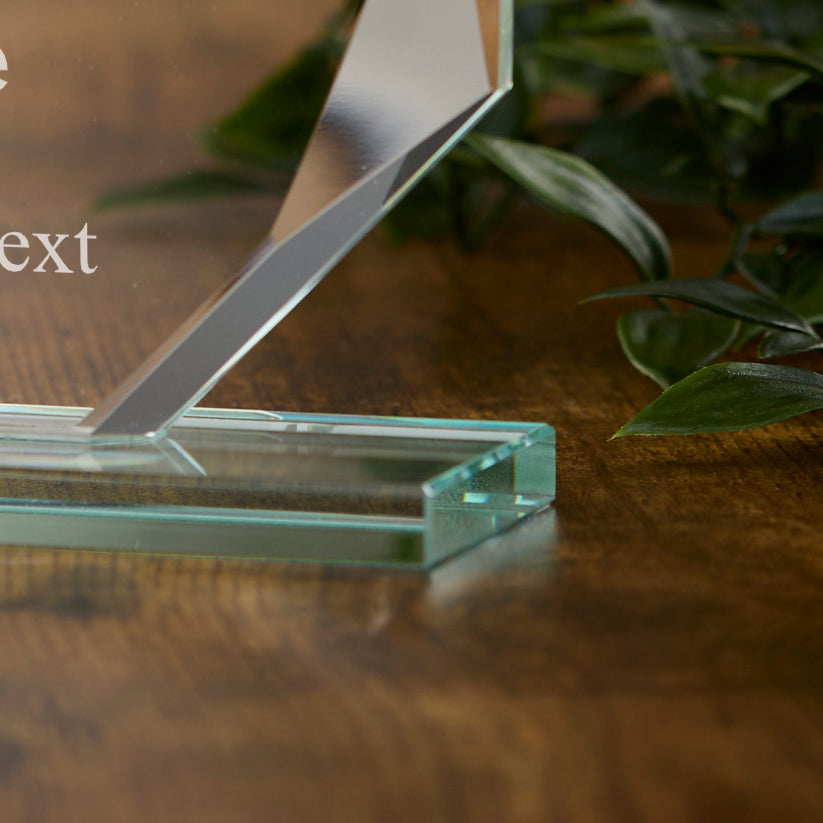 Large Jade Glass Personalised 15cm Football Trophy Award Any Engraving