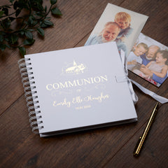 Personalised Communion Day White Scrapbook Photo album Guestbook