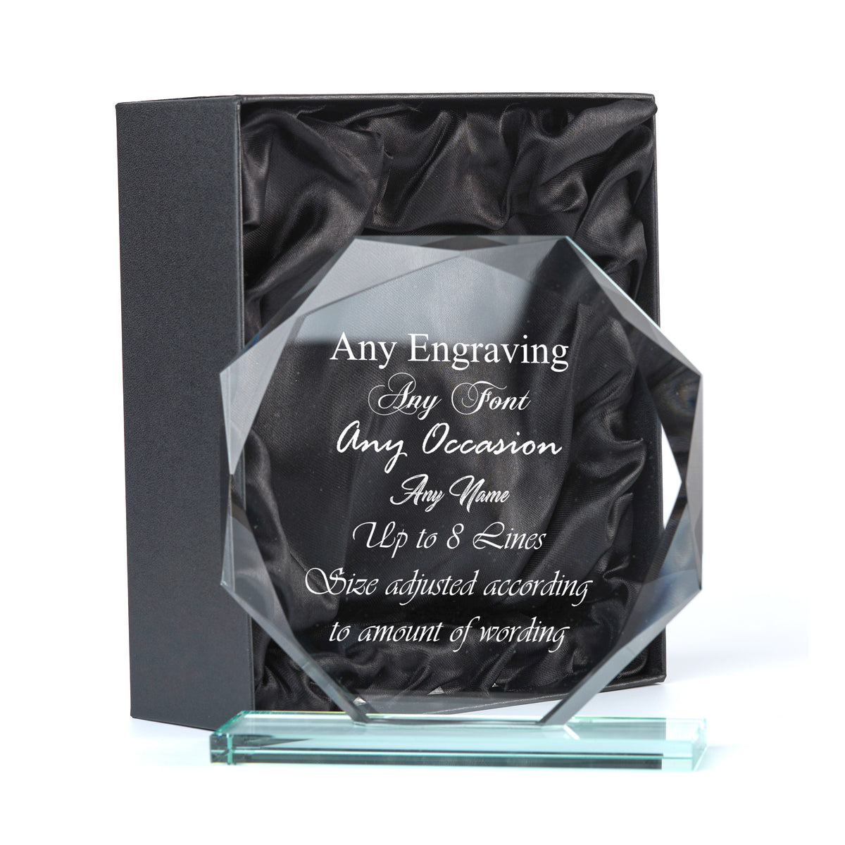 Large Jade Glass Personalised 15cm Trophy Any Engraving or Occasion