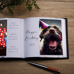 40th Birthday Black Photo Album Gift For Him With Star Design