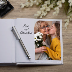 Grandma with love White Photo Album Gift With Butterflies 50 x 6" x 4" Photos