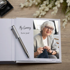 Granny with love White Photo Album Gift With Butterflies 50 x 6" x 4" Photos