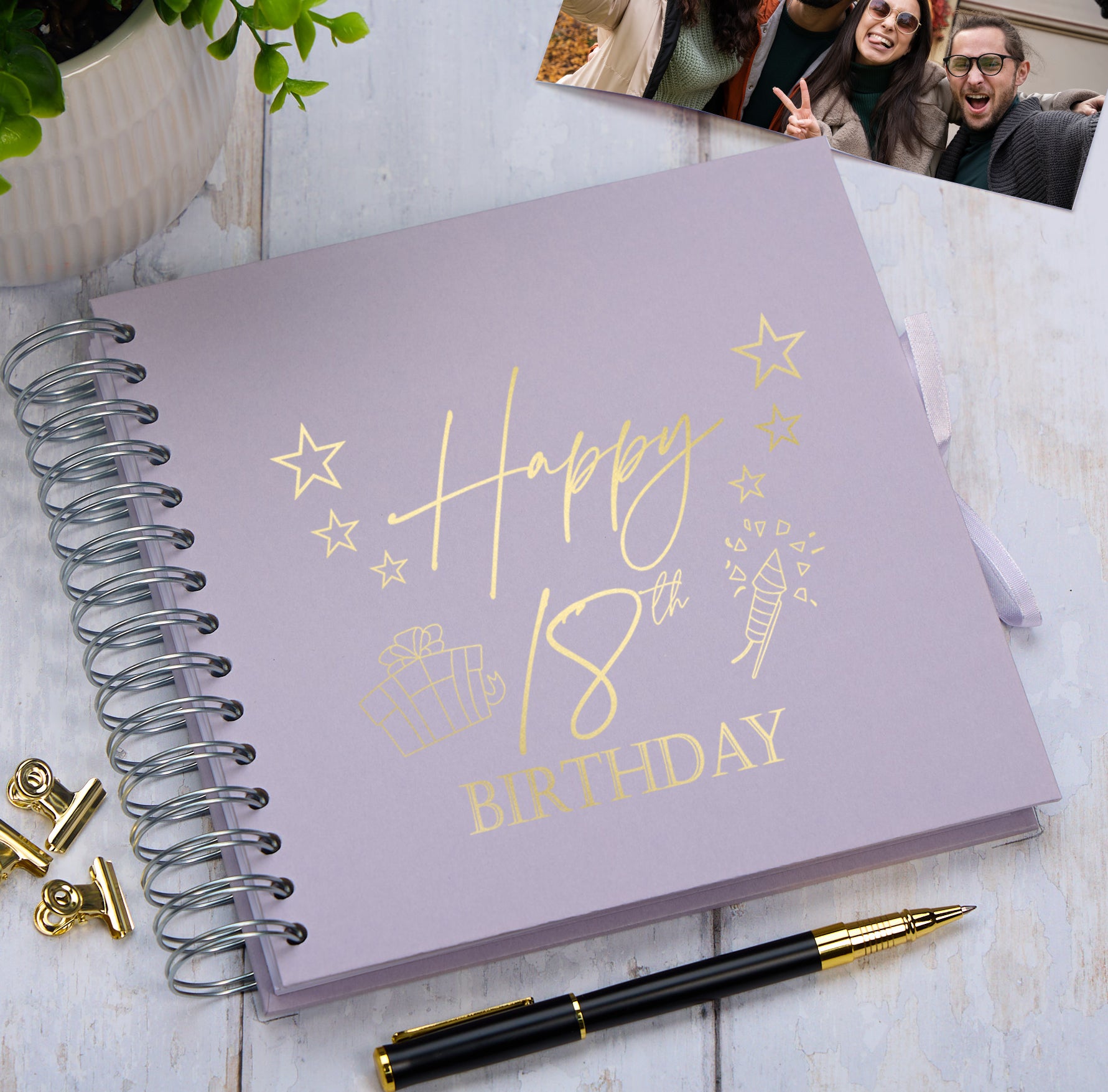 18th Birthday Memory Scrapbook Album With Present Design Various Colours Available