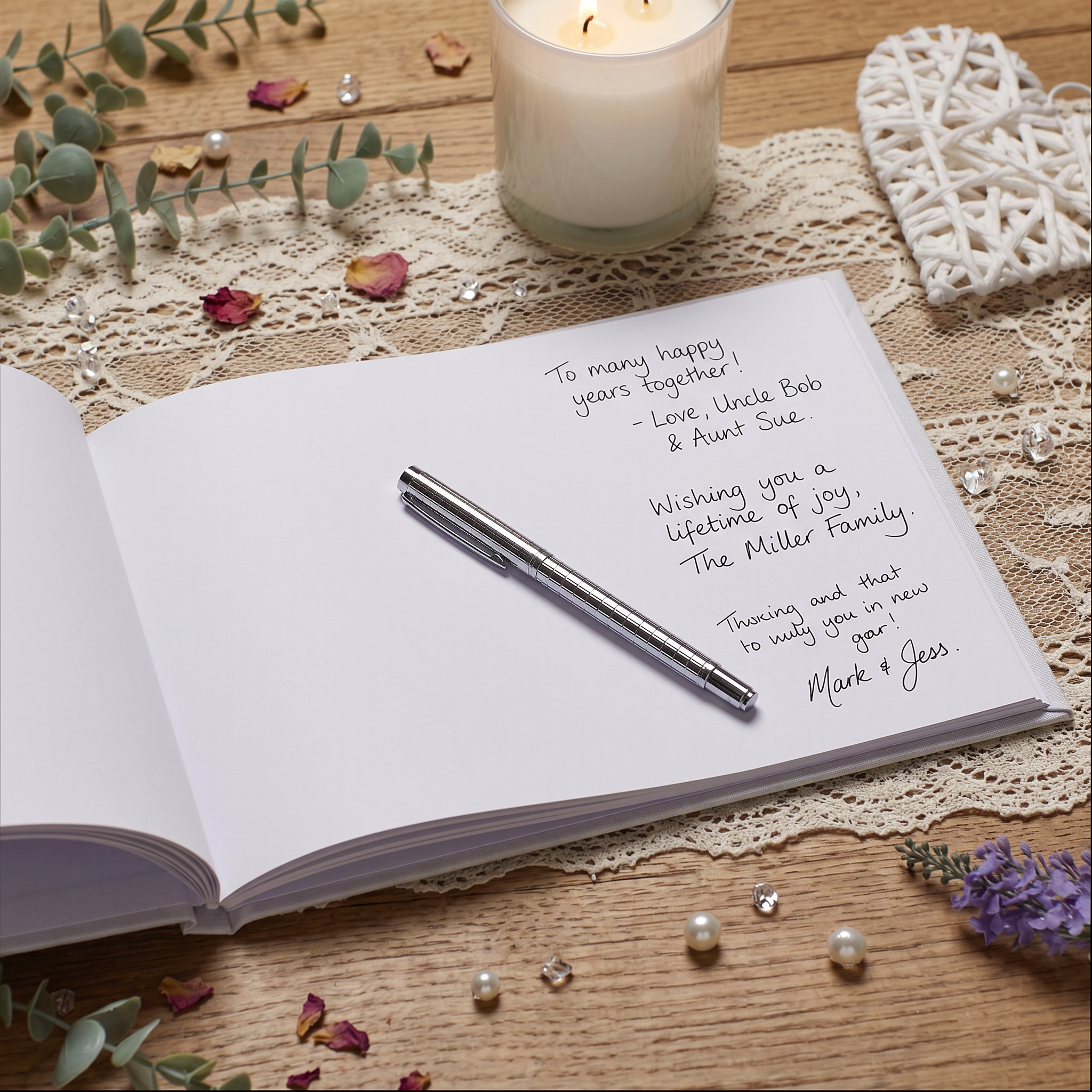 Personalised Wedding Memory Book – Large A4 Guest Book for Weddings with Wildflower Design ukgiftstoreonline