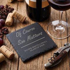 Funny Wine Gift: Slate Coaster for Women (10cm, Laser Engraved) Personalised Slate Marker ukgiftstoreonline