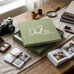 Dad Photo Album – Green Leaf Design Keepsake With 50 Photo Capacity photo album ukgiftstoreonline