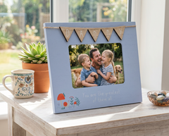 Daddy Photo Frame With Bunting 6'x4' Picture with Sentiment, Freestanding Father's Day, Birthday or Christmas photo frame ukgiftstoreonline