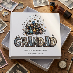 Personalised Colourful Grandad Photo Album in Gift Box, Holds 50 6x4 Photographs, Writing Area, Keepsake Memory Book photo album ukgiftstoreonline