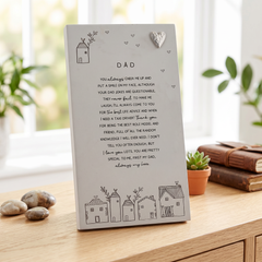 Dad Plaque Gift – Standing Plaque With Sentimental Quote & Elegant Illustrations Nan Photo Frame ukgiftstoreonline