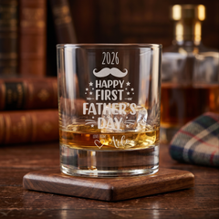 Engraved Personalised First Father's Day Whisky Glass Gift Personalised ukgiftstoreonline