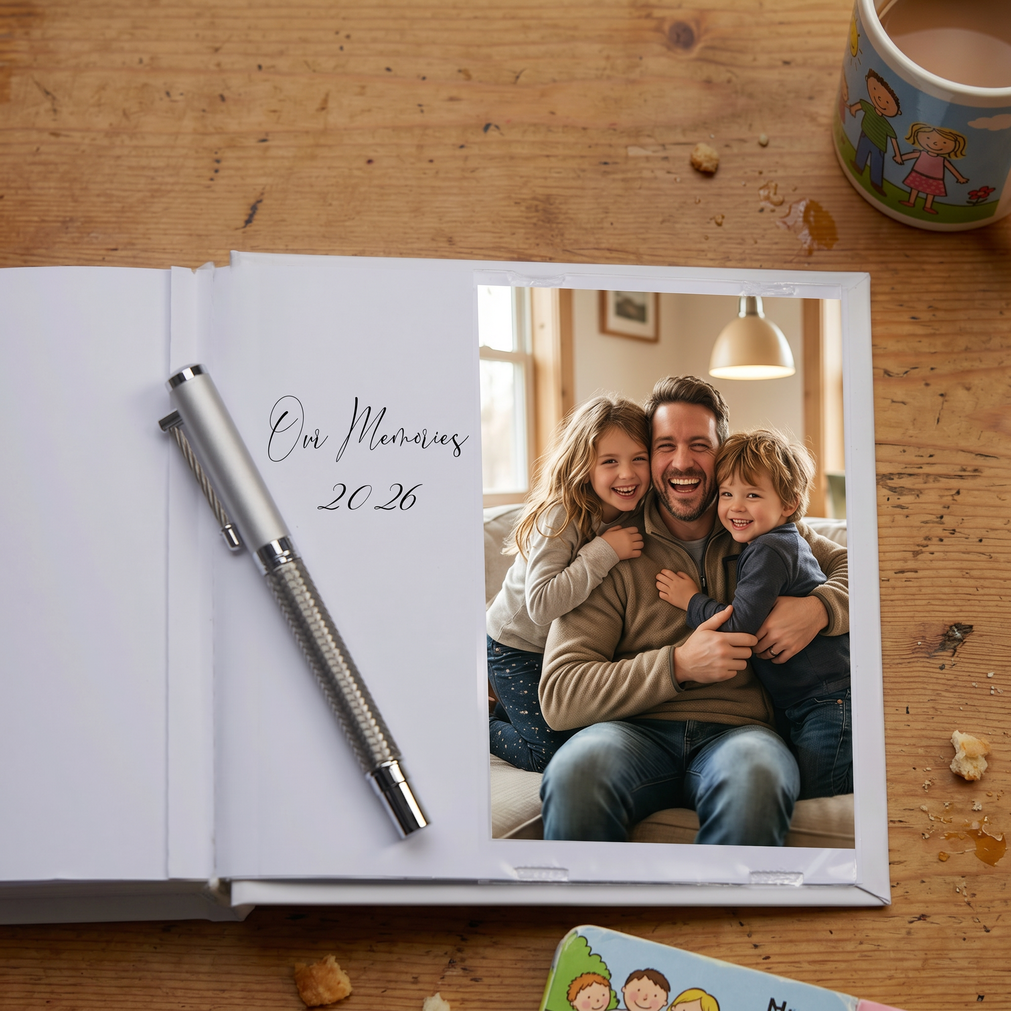 Personalised Colourful Daddy Photo Album in Gift Box, Holds 50 6x4 Photographs, Writing Area, Keepsake Memory Book photo album ukgiftstoreonline