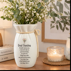 Personalised Flower Vase For Great Grandma, Custom Name, 195X110Mm ukgiftstoreonline