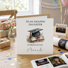 Personalised Luxury Daughter Graduation Card - So Proud Of You ukgiftstoreonline