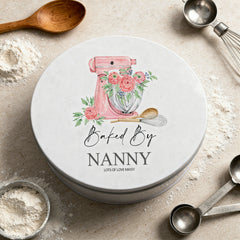 Personalised Nanny Cake Tin Baking Cookie Storage Gift Storage Tin ukgiftstoreonline