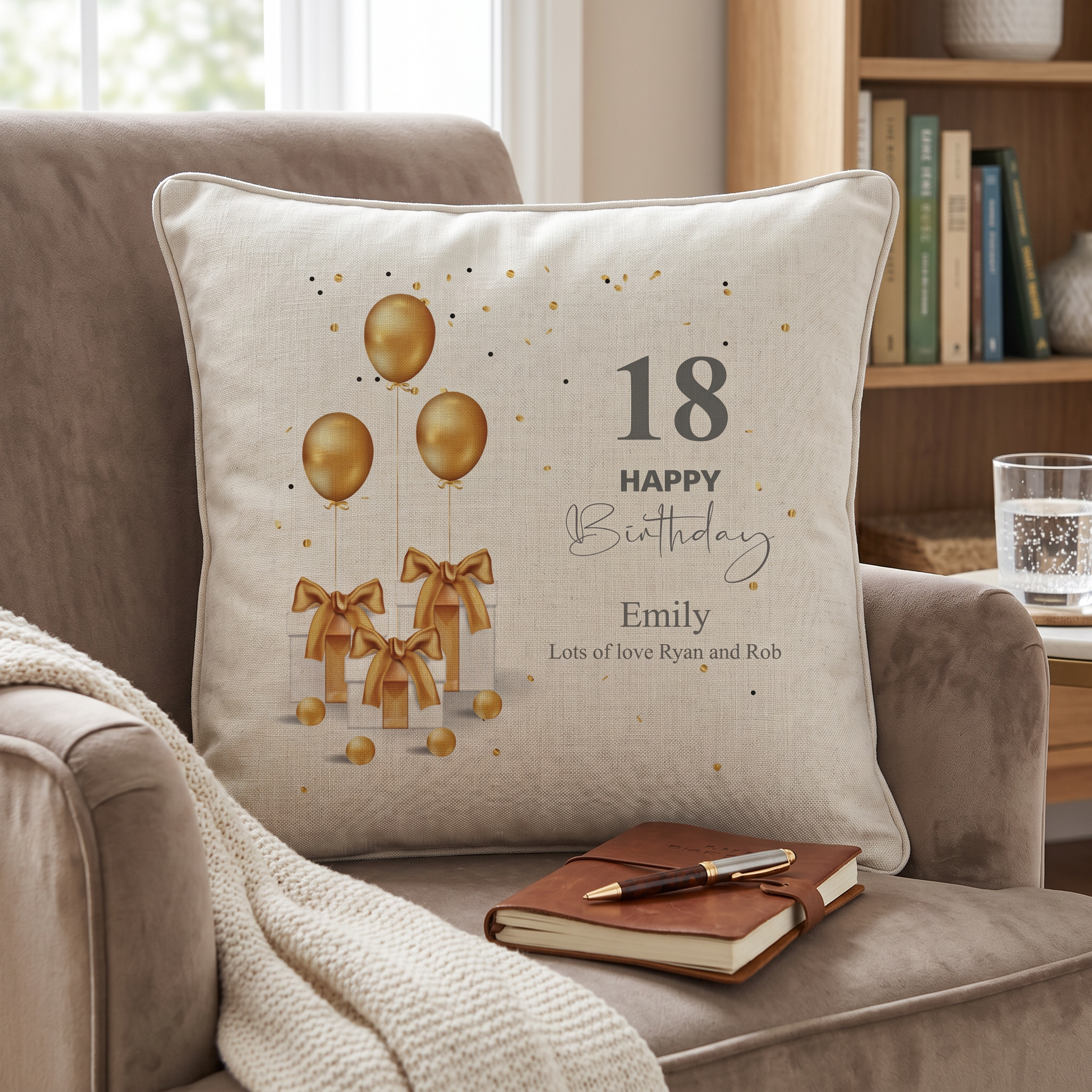 Personalised 18th Birthday Cushion Gift Present Design Personalised Cushion Gifts ukgiftstoreonline