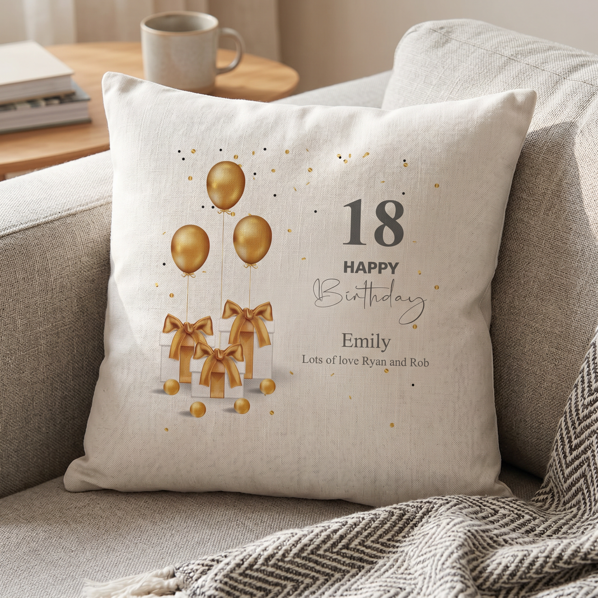 Personalised 18th Birthday Cushion Gift Present Design Personalised Cushion Gifts ukgiftstoreonline