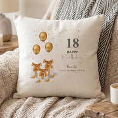 Personalised 18th Birthday Cushion Gift Present Design Personalised Cushion Gifts ukgiftstoreonline