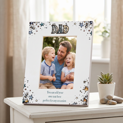 Personalised Colourful Dad Photo Frame Gift for Fathers Day Birthday or Christmas Photo Frame ukgiftstoreonline