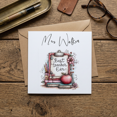 Thank You Teacher Card, Personalised Teacher Card, End of Term Card, Teacher Gift