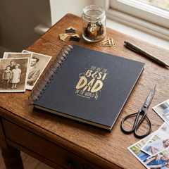 Personalised Best Dad In the World Photo Self Adhesive Album Scrapbook Multiple Colours Photo Album ukgiftstoreonline
