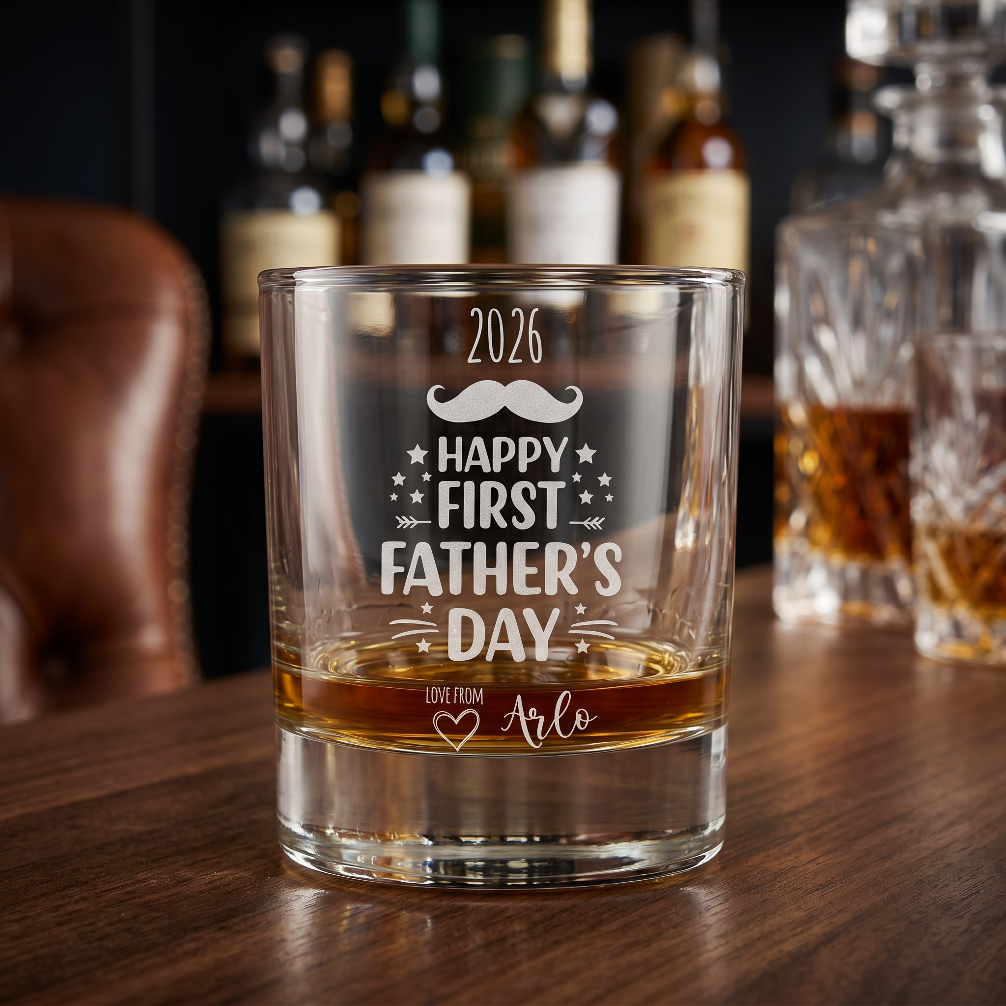 Engraved Personalised First Father's Day Whisky Glass Gift Personalised ukgiftstoreonline