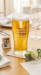 Personalised Beer Glass Wedding Favour Gift Best Man Usher Father Of The Groom personalised beer glasses ukgiftstoreonline