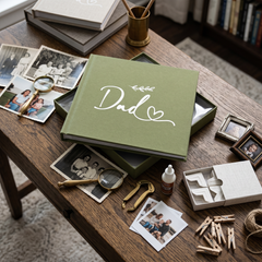 Dad Photo Album – Green Leaf Design Keepsake With 50 Photo Capacity photo album ukgiftstoreonline