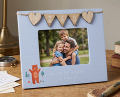 Dad Photo Frame With Bunting 6'x4' Picture with Sentiment, Freestanding Father's Day, Birthday or Christmas photo frame ukgiftstoreonline