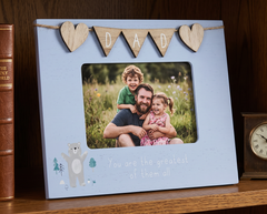 Dad Photo Frame With Bunting 6'x4' Picture with Sentiment, Freestanding Father's Day, Birthday or Christmas photo frame ukgiftstoreonline