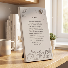 Dad Plaque Gift – Standing Plaque With Sentimental Quote & Elegant Illustrations Nan Photo Frame ukgiftstoreonline