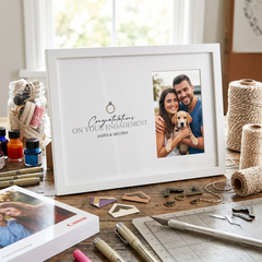 Personalised Congratulations on your Engagement Photo Frame Gift For Couple Engagement Photo Frame ukgiftstoreonline